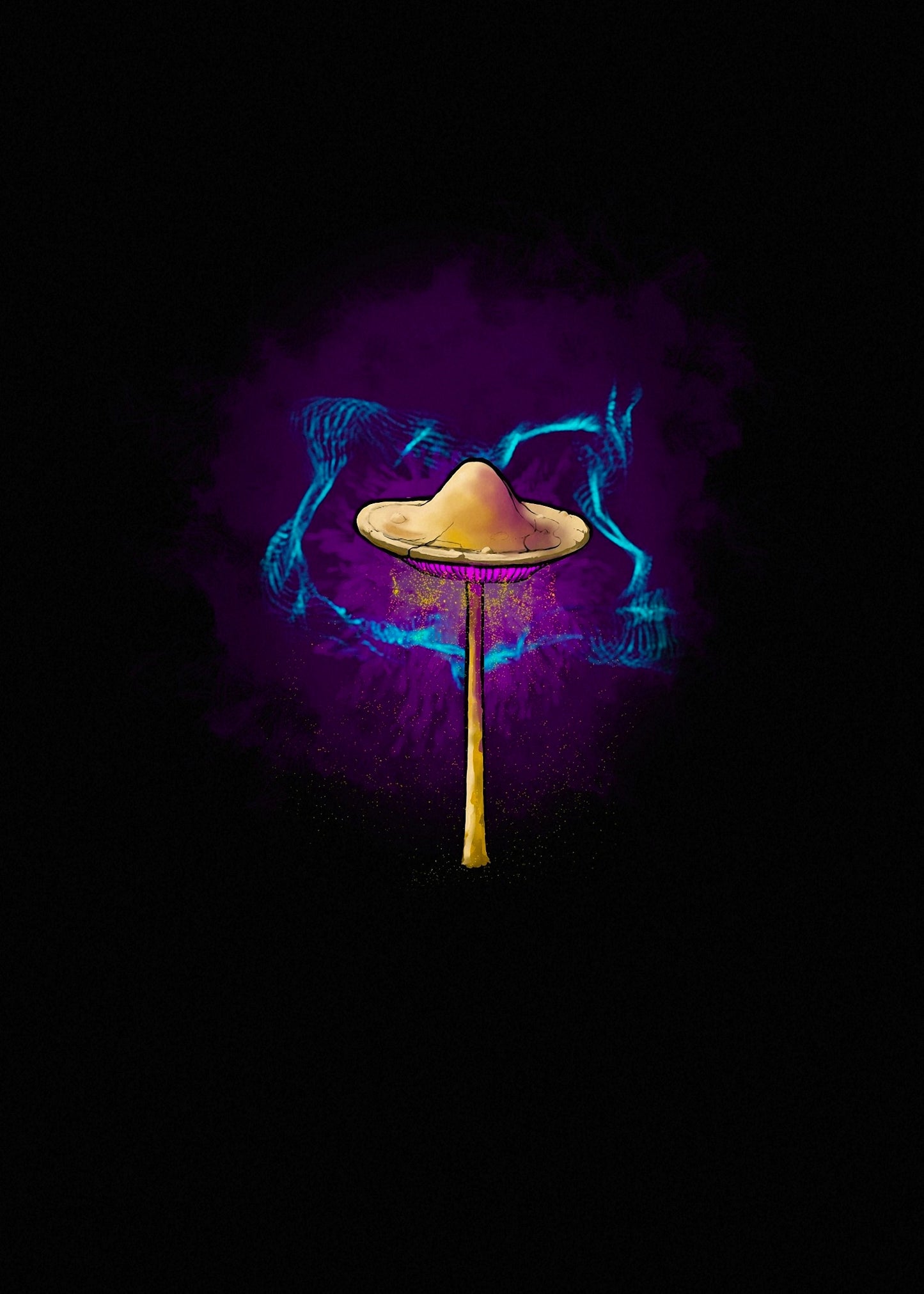 'Mushroom Study', Poster Print