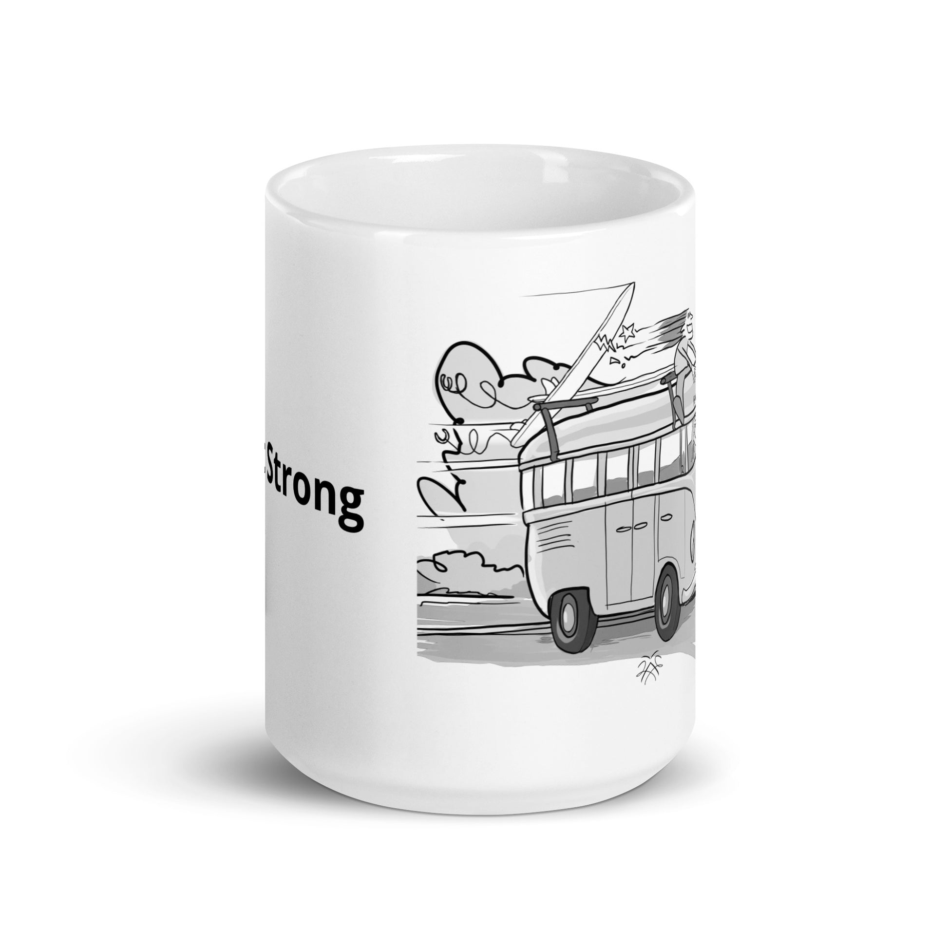 'Magic Bus', White glossy mug - Rob Stretch Visual Art