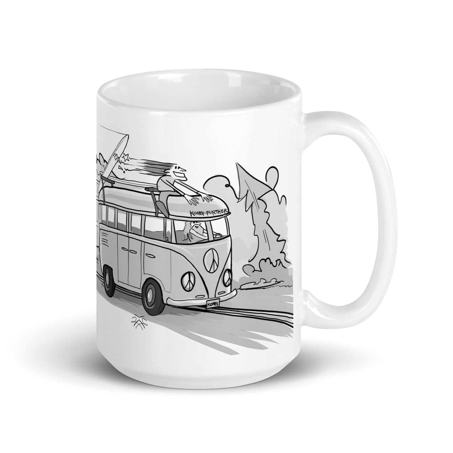 'Magic Bus', White glossy mug - Rob Stretch Visual Art