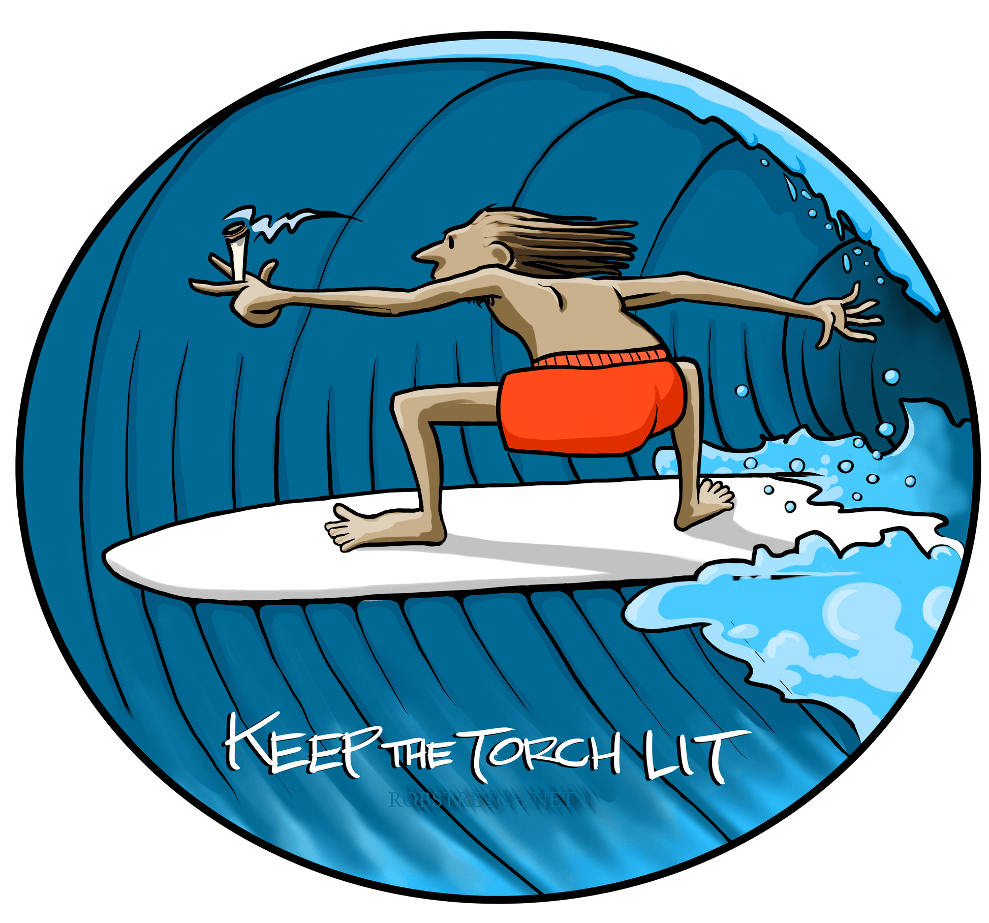 Bubble-free stickers, Keep the Torch Lit! - Rob Stretch Visual Art